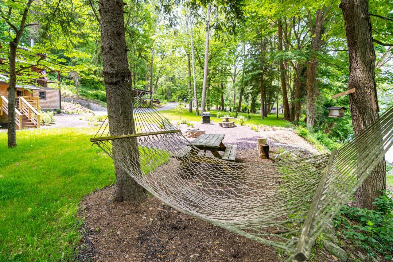 Riverside Log Cabin W Hot Tub Fire Pit Huge Deck Rileyville Екстериор снимка